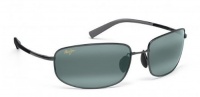 Maui Jim 321-02D Gunmetal with Black Fleming Beach Oval Sunglasses Polarised