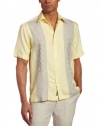 Cubavera Men's Short Sleeve Ornate Panel Shirt