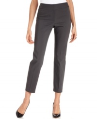 Slim and slightly cropped, Nine West's sateen pants make a fashionable starting point for any office outfit!