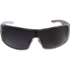 A|X Shield Sunglasses - Armani Exchange Men's Rectangular Full Rim Outdoor Eyewear - Palladium/White/Gray Shaded / One Size