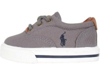 Polo By Ralph Lauren Vaughn Sneaker (Toddler/Little Kid/Big Kid),Grey Canvas,5 M US Toddler