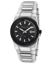 Durable and masculine, this steel watch from Kenneth Cole New York sets the day's pace.