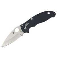 Spyderco Manix 2 G-10 Plain Edge Knife, Black