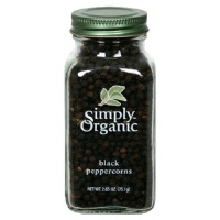 Simply Organic Peppercorns, Black Whole Certified Organic, 2.65-Ounce Containers  (Pack of 3)