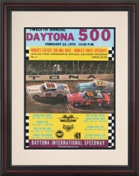 NASCAR Framed 8.5 x 11 Daytona 500 Program Print Race Year: 12th Annual - 1970