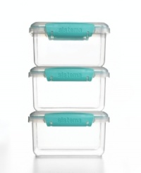 Make it last. Featuring seal-tight lids that lock in freshness, these storage containers from Martha Stewart Collection ensure ingredients, snacks and leftover meals stay delicious. Limited lifetime warranty.