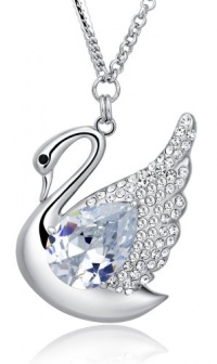 Swan Queen Swarovski Elements Crystal Necklace (Clear)