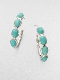 From the Rock Candy® Collection. Four rich ovals of turquoise in a setting of sleek sterling silver.TurquoiseSterling silverLength, about 1.5Post backImported