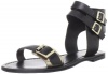 Vince Camuto Women's Mirando Sandal,Black/Karat Gold,5.5 M US