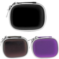 GTMax 3 Colors Carrying Pouch Case (Bronze / Purple / Black) for Plantronic / Blackberryr / Samsung / LG / jabra / Blueant / Bluetooth Headset /3.5mm Wired Headset