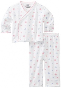 Noa Lily Baby-Girls Newborn Kimono Set with Butterflies, White, 9 Months