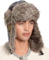 Get a full cold-weather look with this rugged wilderness trapper hat from American Rag.