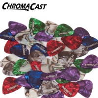 ChromaCast Pearl Celluloid Guitar Picks - 48 Piece Assorted Variety Pack - Includes Light, Medium and Heavy Gauge Picks