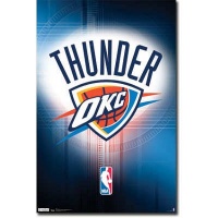 (22x34) Oklahoma City Thunder Logo Basketball Poster