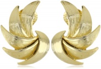 Anne Klein Araway Gold-Tone Garland Button Earrings