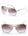 Dior's rose gold and cream aviators offer through-the-roof glamour with a retro twist.