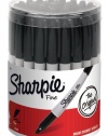 Sharpie Fine Point Permanent Marker, Black (Canister with 36 Pens)