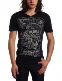 Affliction Men's Lost Souls Moto Paneled V-Neck Tee