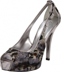 Guess Women's Hondola Platform Pump,Pewter,9.5 M US