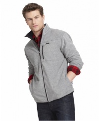 Izod Men's Polar Fleece Full Zip Heather Grey Jacket