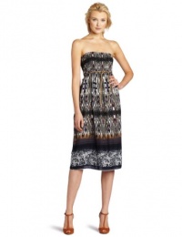 D.E.P.T. Women's Ikat Print Viscose Convertible Dress