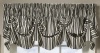 Today's Curtain Gabrielle Cotton 16-Inch Duck Tucked Valance, Black