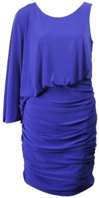 Betsy & Adam Women's Jersey Batwing Dress 10 Royal Blue