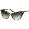 Polka Dot Cat Eye Womens Mod Fashion Super Cat Sunglasses