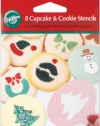 Christmas Cupcake & Cookie Stencils, 8-Pack