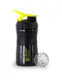 BlenderBottle SportMixer, Black and Green, 0.35 Pound