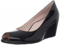 Taryn Rose Women's Kimberly Peep-Toe Pump,Black,8 M US