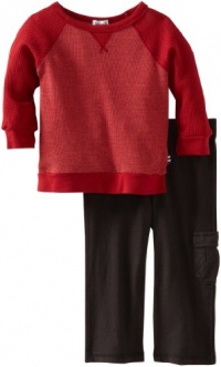 Splendid Littles Baby-boys Infant Fletcher Thermal Crew Set, Tomahawk, 6-12 Months