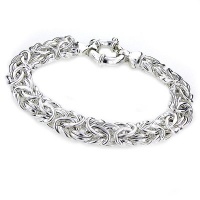 Sterling Silver Byzantine Bracelet - 7.5