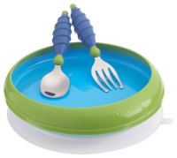 Gerber Graduates Single Pack Lil' Trainer BPA Free Tableware Set, 3 Piece Set, Colors May Vary