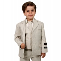 Boys Cotton/Linen Natural Summer Suit From Baby to Teen