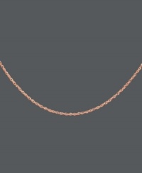 Snap up the hot, new trend of the season! Rose gold has hit the style scene in full force and this cheeky chain has an extra special touch with a heart link charm at the clasp. Crafted in 14k rose gold. Approximate length: 20 inches.