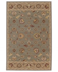 Intricate latticework is marked with antique-inspired florals and medallions in the Shropshire area rug from Karastan, offering a sophisticated, yet casual design for your floors. Crafted of rich New Zealand wool.