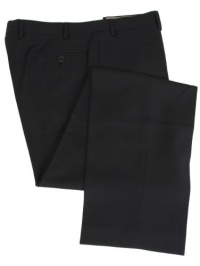 Calvin Klein Mens Flat Front Solid Navy Blue Dress Pants