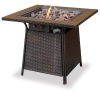 Uniflame GAD1001B LP Gas Outdoor Firebowl with Tile Mantel