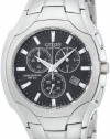 Citizen Men's AT0880-50E Eco-Drive Chronograph Stainless Steel Black Dial Watch