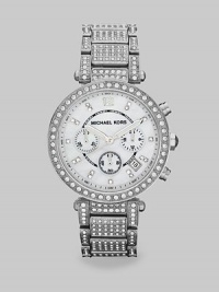 Michael Kors Women's 'Parker' Silver Super Glitz Watch - MK5572