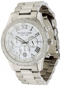 Michael Kors Women's MK5667 Layton Silver and White Stainless Steel Watch