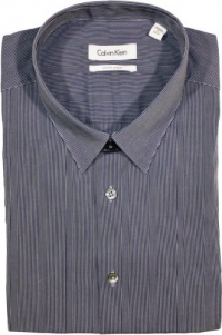 Calvin Klein BODY Slim Fit Stretch Fine Stripe Dress Shirt