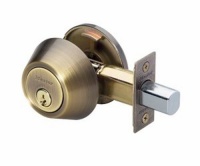 Master Lock DSO0605 Single Cylinder Deadbolt, Antique Brass