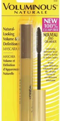 L'Oreal Paris Voluminous Naturale Mascara, Black, 0.28-Fluid Ounce