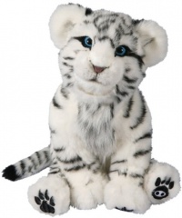 WowWee Alive White Tiger Cub Plush Robotic Toy in White/Black