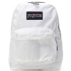 Jansport Classic Superbreak White Backpack for School Work or Play