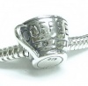 Queenberry Sterling Silver Coffee Cup Mug Bead Charm for Pandora Biagi Troll Chamilia European Bracelets