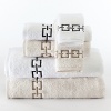 Beautiful embroidery on Matouk's most popular Milagro Egyptian Cotton zero-twist towels.