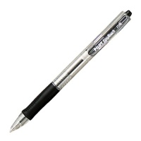 Pilot EasyTouch Retractable Ballpoint Pens, Fine Point, Refillable, Clear Barrel, Black Ink, 12-Count, 32210